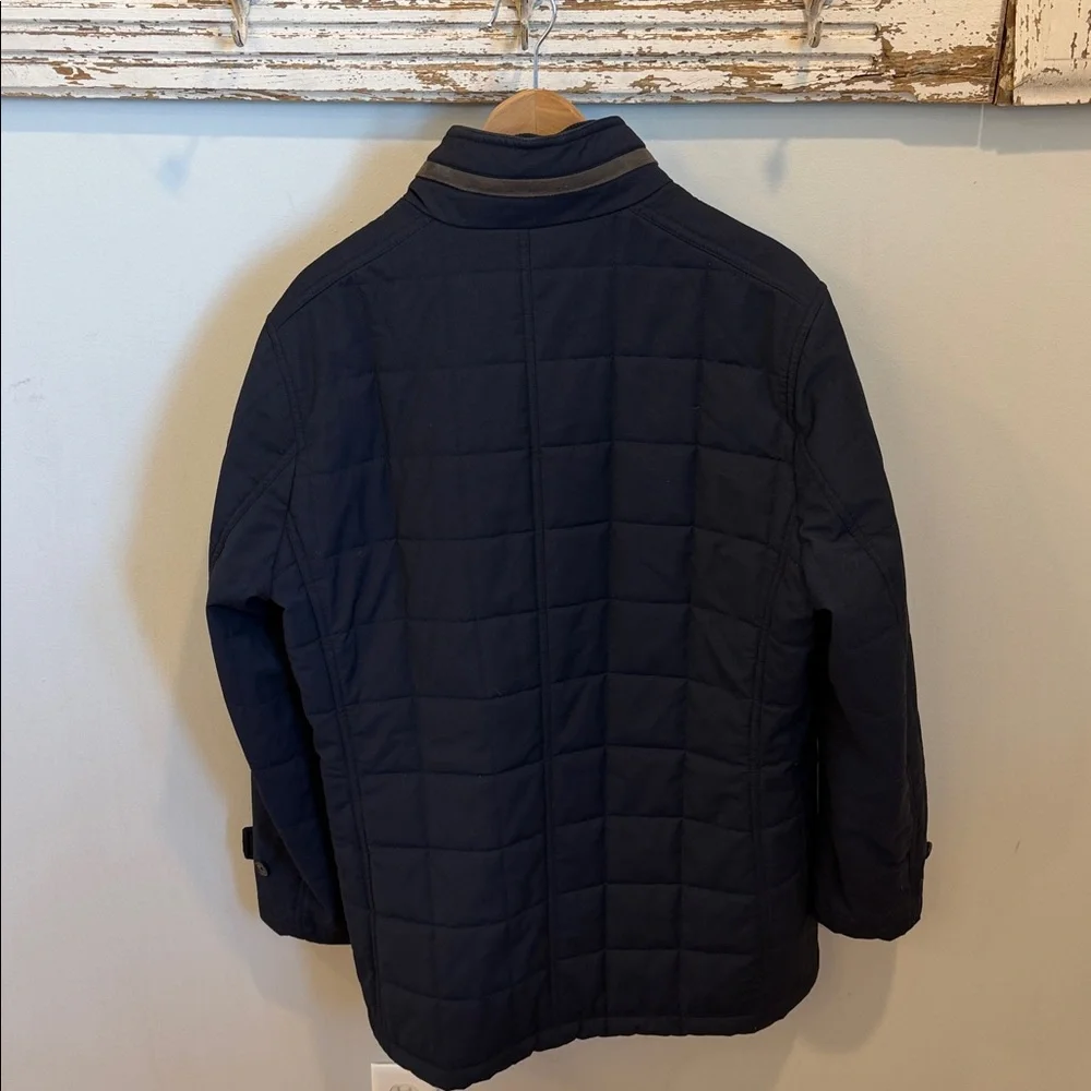 CARDINAL OF CANADA Quilted Wool Car Coat Navy‎ Size Large - Picture 6 of 15